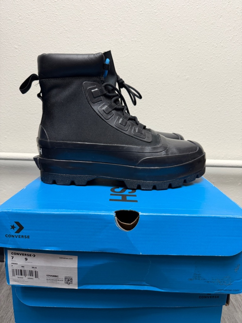 Converse x Ambush CTAS Duck Boot Black Canvas Shoes High Top